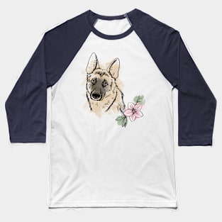 German shepard in watercolor style Baseball T-Shirt